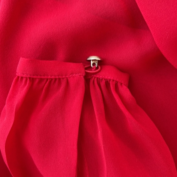 Ted Baker Red Long Sleeve Top- Size 0 - Picture 4 of 7